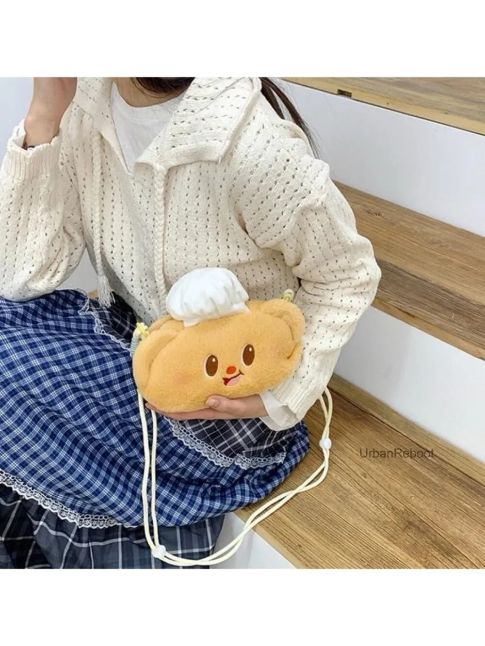 Plush Teddy Bear Crossbody Bag Mini Shoulder